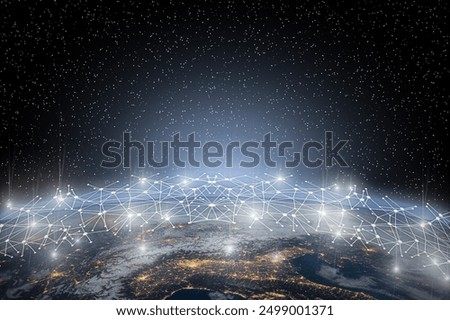 Network, globalisation and earth image 