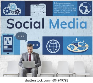 Network graphic overlay banner on wall - Powered by Shutterstock