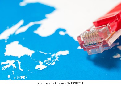 Network internet cable. - Shutterstock ID 371928241
