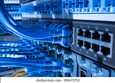 Network panel hub and cables