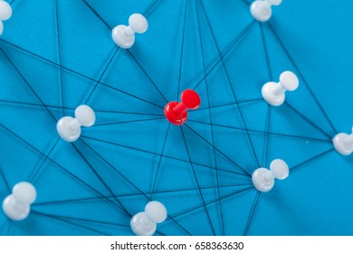 Network with pins