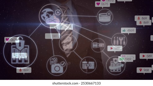 Network of profile icons and business concept european union mathematical equations floating. Connection technology and digital interface concept digitally generated image. - Powered by Shutterstock