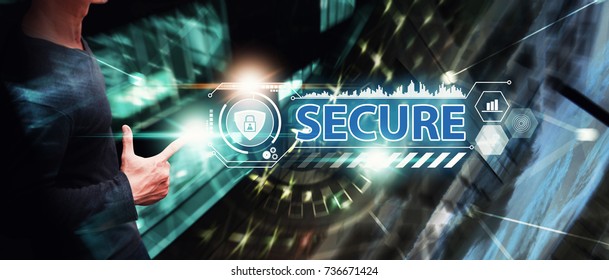 Network security computer, Network administrator protect the data base for secure network : Abstract technology background