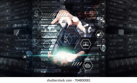 Network security computer control by programmer in data center