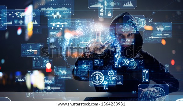 Network Security Concept Computer Hacker Stock Photo 1564233931 