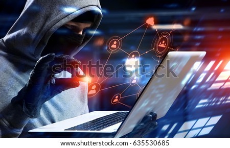 Network security and privacy crime. Mixed media
