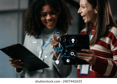 Network security system. Personal Data information on Tablet.Information and cyber security Technology Services. Cybersecurity and business data management concept.