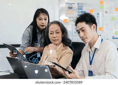 Network security system. Personal Data information on Tablet.Information and cyber security Technology Services. Cybersecurity and business data management concept. - Powered by Shutterstock - Get 15% off with code: PIKWIZARD15
