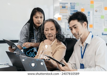 Network security system. Personal Data information on Tablet.Information and cyber security Technology Services. Cybersecurity and business data management concept.