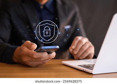 Network security, user security and privacy security Internet access and data protection from hacker attacks and cyber crimes.