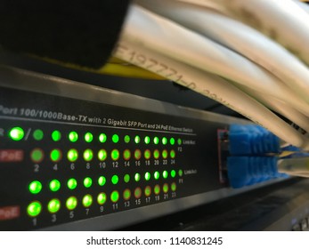 Network Switch Ethernet Cables Rack Cabinet Stock Photo 1140831245 ...
