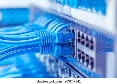 Network switch and ethernet cables,Data Center Concept. - Shutterstock ID 283947341