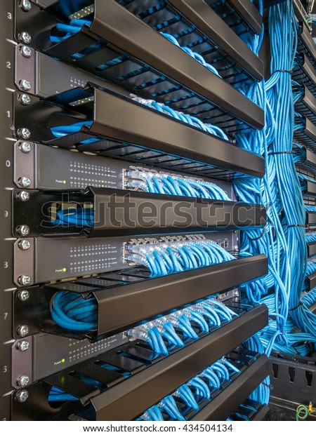 Network Switch Hub Ethernet Cables Rack Stock Photo Edit Now