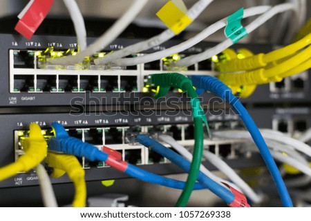 Network switch and UTP ethernet cables