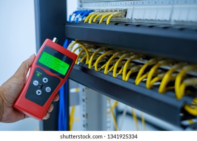 Network tester tools and system administrators will test the network cable in network data center room