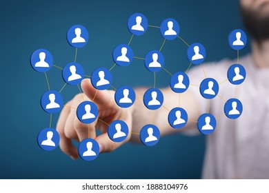 network Unity group and teamwork concept