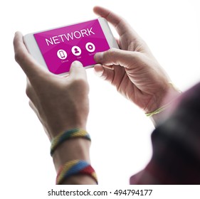 Network Website Data Application Concept