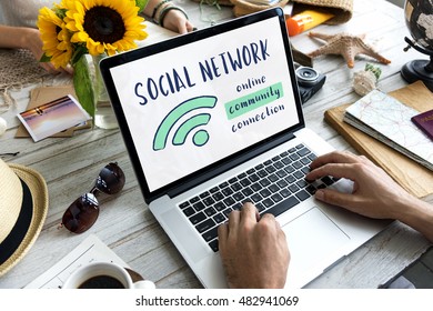 Networking communication Connection Share Ideas Concept