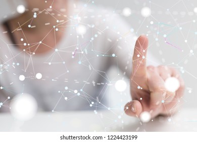 networking people in hand - Shutterstock ID 1224423199