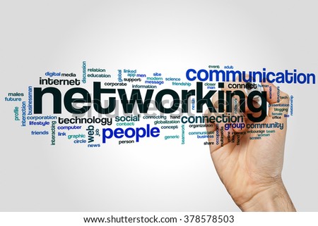 Networking word cloud concept