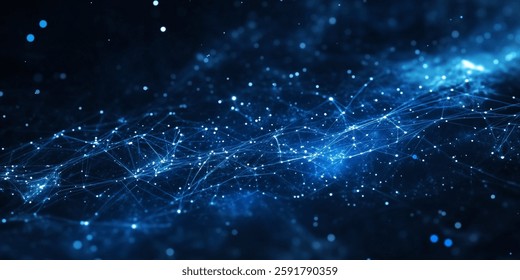 Neural Link Matrix,  Tech Background. Future technology digital abstract background concept. 3d rendering