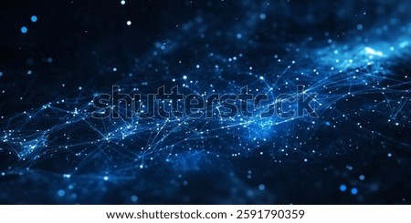 Neural Link Matrix,  Tech Background. Future technology digital abstract background concept. 3d rendering