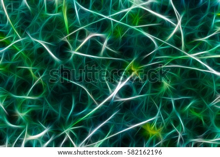 Neural network background. Neurons connections painted different colors.

