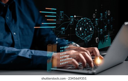 neural, technology, processor, network, link, system, intelligence, innovation, ai, process. typing data to learning neural network link system technology for training artificial intelligence. - Powered by Shutterstock - Get 15% off with code: PIKWIZARD15