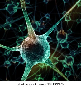 Neurons abstract background. Close up
