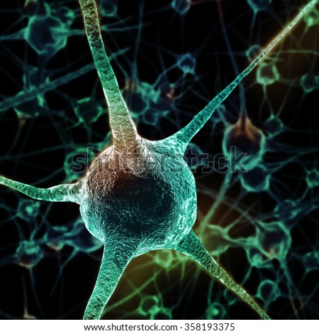 Neurons abstract background. Close up