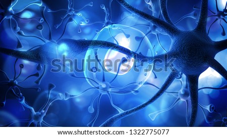 Neurons cells close up