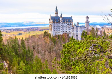 Neuschwanstein Castle Famous Castle Germany Located Stock Photo 