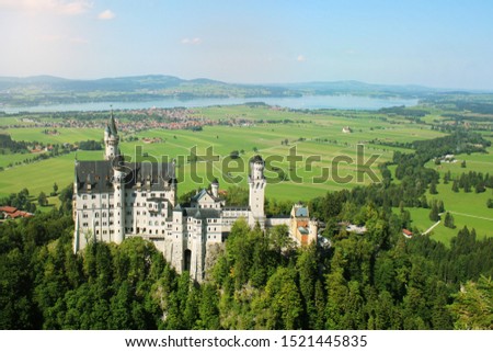 Neuschwanstein Castle, Fussen, Bavaria, Germany. 