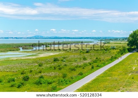 neusiedlersee lake on the border between Austria and Hungary Stock photo © 