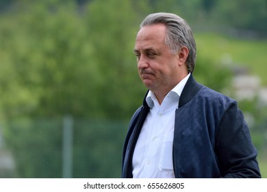 NEUSTIFT IM STUBAITAL, AUSTRIA - JUNE 2, 2017. Russian Politician Vitaly Mutko, Who Serves As Deputy Prime Minister Of Russia, In Outdoor Setting.