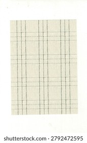 Neutral beige windowpane check pattern paper sheet