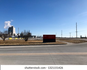 Nevada, Iowa, USA - 2/2018:  DuPont Cellulosic Ethanol Facility