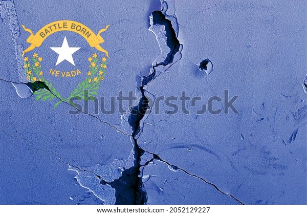 Nevada
State Flag icon grunge pattern painted on old weathered broken wall
background, abstract US State Nevada politics economy election
society history issues concept texture
wallpaper