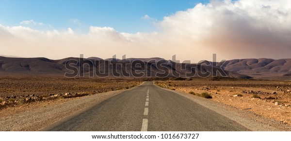 Never ending\
roads going through Sahara desert in Morocco. Is a true delight to\
have a road trip on this\
roads.