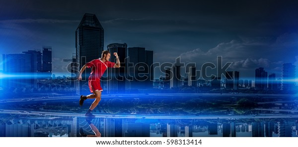 Never Stop Running Mixed Media Stock Photo Edit Now