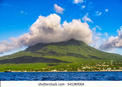 Nevis Peak, A Volcano In The Caribbean.