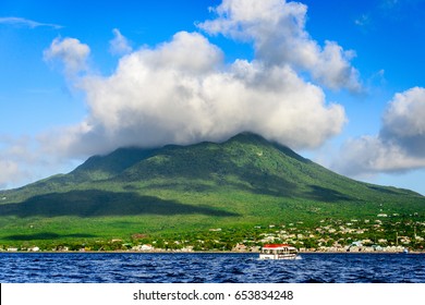 Nevis Peak, A Volcano In The Caribbean.