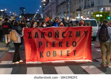 New Abortion Bill Protest In Warsaw, Poland – Warsaw, Poland, 10/26/2020