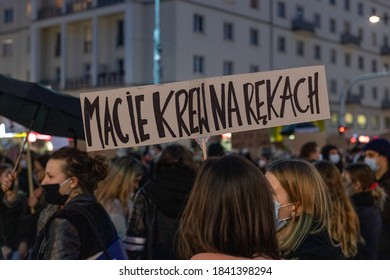 New Abortion Bill Protest In Warsaw, Poland – Warsaw, Poland, 10/26/2020