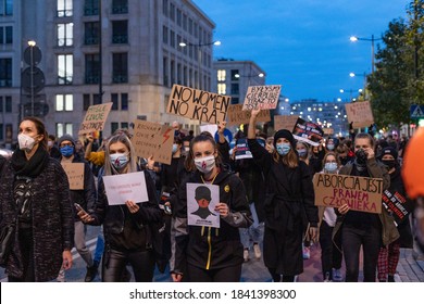 New Abortion Bill Protest In Warsaw, Poland – Warsaw, Poland, 10/26/2020