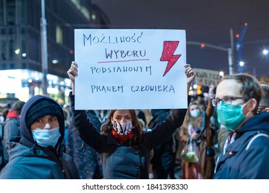 New Abortion Bill Protest In Warsaw, Poland – Warsaw, Poland, 10/26/2020