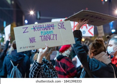 New Abortion Bill Protest In Warsaw, Poland – Warsaw, Poland, 10/26/2020