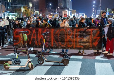 New Abortion Bill Protest In Warsaw, Poland – Warsaw, Poland, 10/26/2020