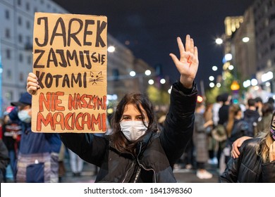 New Abortion Bill Protest In Warsaw, Poland – Warsaw, Poland, 10/26/2020