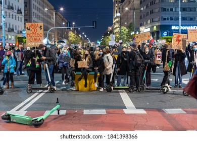 New Abortion Bill Protest In Warsaw, Poland – Warsaw, Poland, 10/26/2020